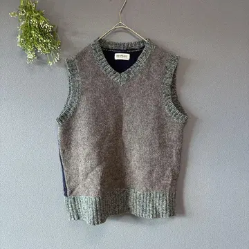 빔즈 보이 [F] 고급 쿨 시크한 트라이 컬러 V넥 울 니트 베스트