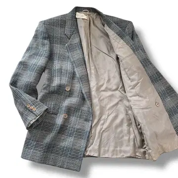 GIORGIO ARMANI 더블 브레스트 테일러드 자켓 체크