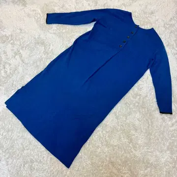 [ YECCA VECCA ] 여성용 F 롱 니트 원피스 블루