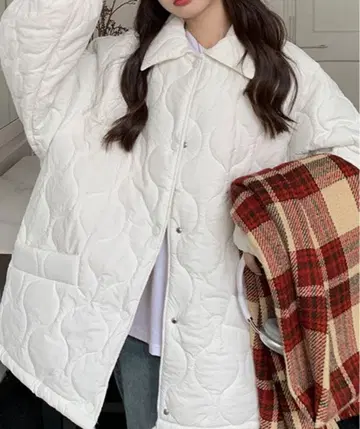 c.u.l 퀼팅 오버 사이즈 다운 자켓