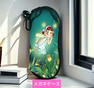 페코짱 캐릭터 안경 케이스 그린 계열 미사용