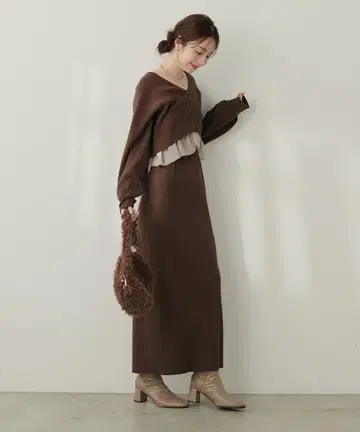 natural couture 리브 타이트 스커트