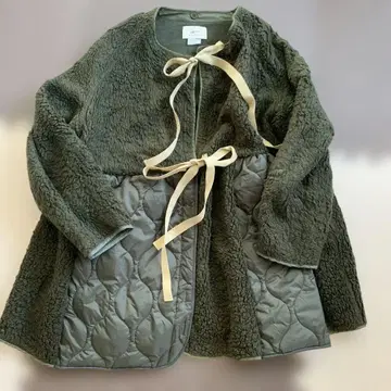 RINA KATAGIRI 보아 자켓 올리브 그린