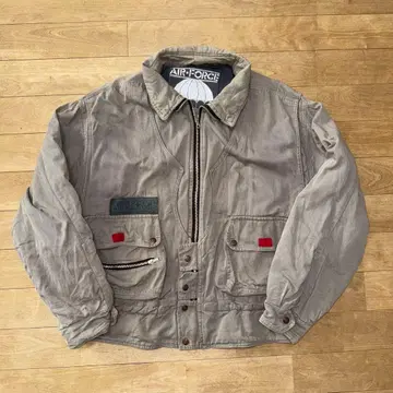 AIR FORCE 공군 모티브 파라슈트 로고 필드 자켓 구제 의류