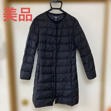 울트라 라이트 다운 롱 블랙 S