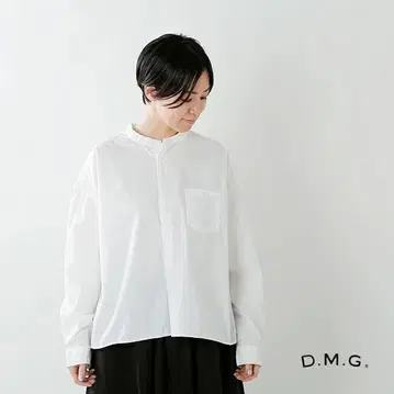 D.M.G 도밍고 코튼 스탠드 카라 셔츠