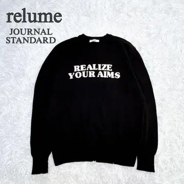 JOURNAL STANDARD relume 캐시미어 혼방 로고 니트 블랙