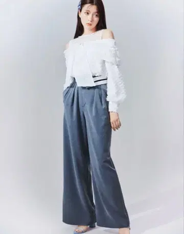 스나이델 허리 디자인 와이드 팬츠