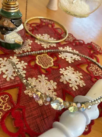 비쥬 장식 머리띠