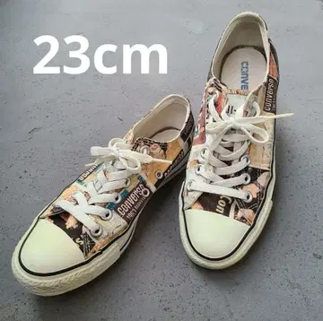 [ CONVERSE/일본제 ] 콜라주 패턴 레어 스니커즈 23cm