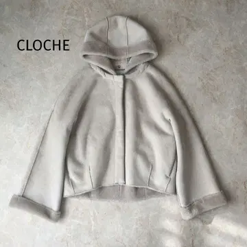 [ 새상품급 ] 크로셰 페이크 무스탕 후데트 2way 숏코트 아우터