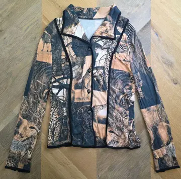 이타리야 9호 동물 패턴 카모플라쥬 긴팔 셔츠 y57