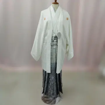 성인식 포멀 화이트 하카마 남성용