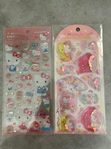 [정품] 헬로키티 클리어 캔디씰 워터씰 2개 세트