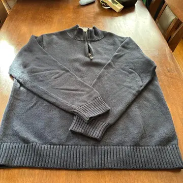 L.L.Bean 네이비 컬러 코튼 집업 스웨터 L-REG