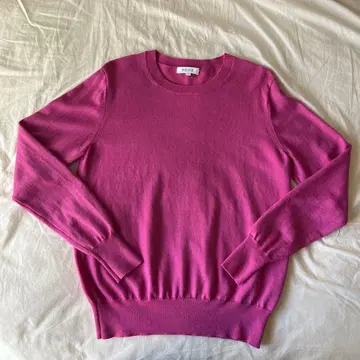 PLST 핑크 크루넥 니트 M