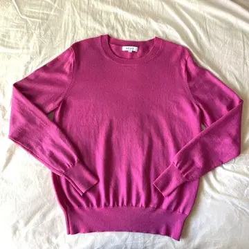 PLST 핑크 크루넥 니트 M