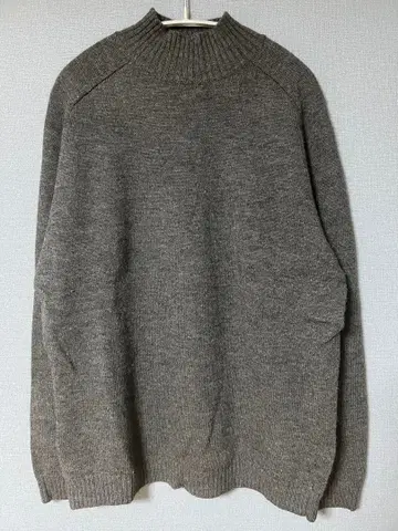 그레이 하이넥 니트 스웨터 XL