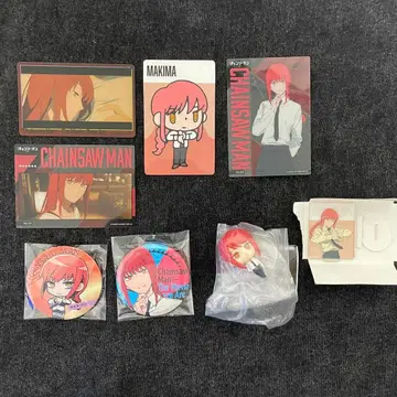 체인소 맨 마키마 묶음 판매 캔뱃지 카드 캡슐 피규어