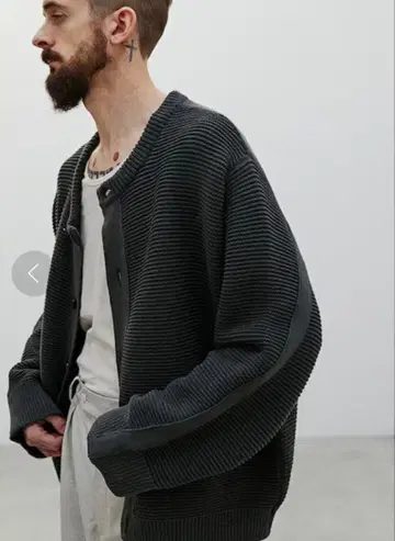 LIDNM 루프얀 와이드 가디건 다크 그레이