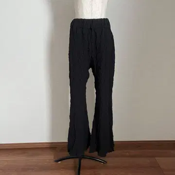 블랙 플레어 팬츠 허리밴딩