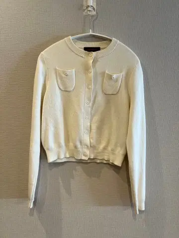 캬바쿠라 가디건 화이트 XS