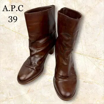 A.P.C. 미들 부츠 가죽 부츠 이탈리아제 39