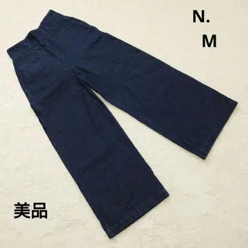 새상품급 N. 에도트 다크 블루 데님 와이드 팬츠 M