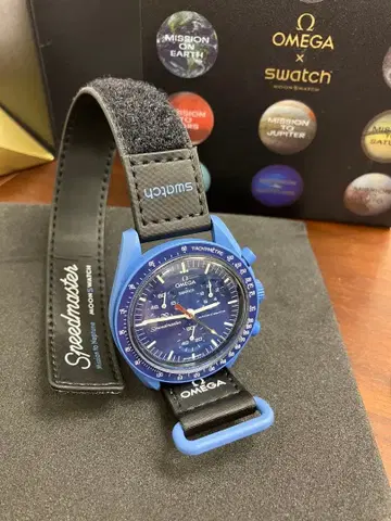 OMEGA x Swatch 스피드마스터 파랑