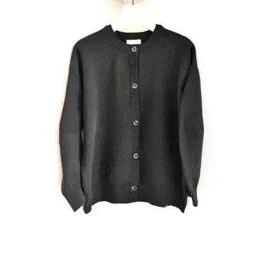 PAGEBOY 크루넥 볼륨 가디건 블랙