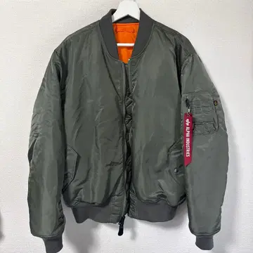 ALPHA INDUSTRIES 플라이트 자켓 XL 올리브 그린