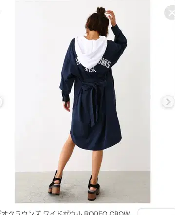 RODEO CROWNS 후드 부착 원피스 FREE 네이비