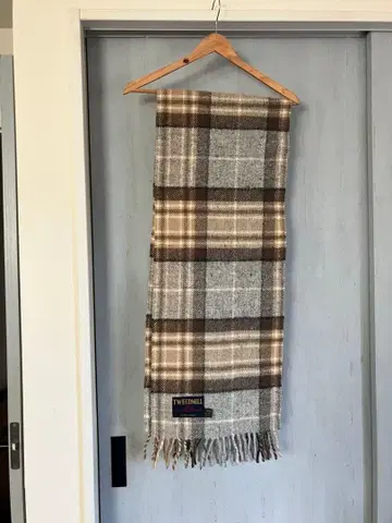 TWEEDMILL 울 체크 무늬 머플러