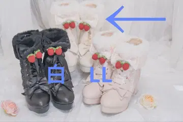 진화이트 아리스 스트로베리 부츠 화이트 LL