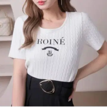 립 서비스 ROINE 케이블 하프 니트