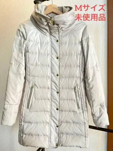 후드 부착 라이트 그레이 롱 다운 자켓