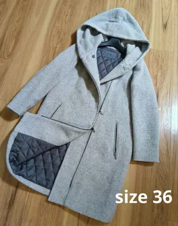 스픽 앤 스팬 Spick & Span 후드 부착 롱 코트