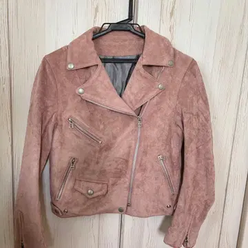 GYDA 스웨이드 라이더 자켓 핑크