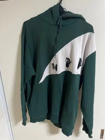 그라니프 고양이 뒤집어쓰기 뷰티풀 섀도우 풀오버 후드티 그린 검은 고양이