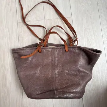 브라운 가죽 숄더백 이탈리아 천연 가죽