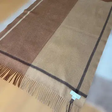 조슈아 에리스 대형 캐시미어 스톨 브라운 베이지