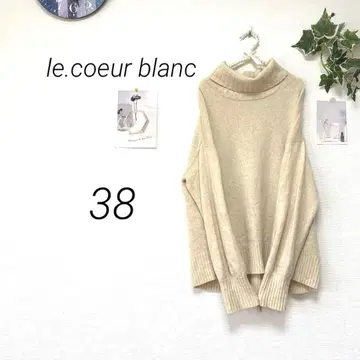 10547-1 le.coeur blanc 터틀넥 니트 울 80%