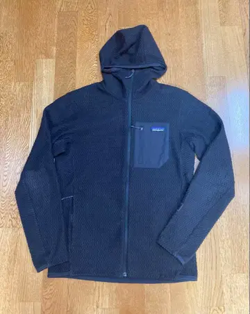 파타고니아 R1 에어 풀 지퍼 후디 블랙