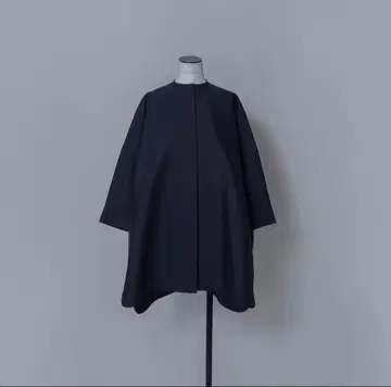 LOHEN 로헨 하이 카운트 더블 크로스 보섬 셔츠 네이비 새상품