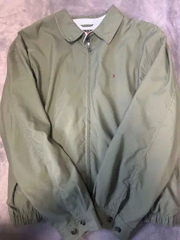 TOMMY HILFIGER 올리브 그린 점퍼 XL