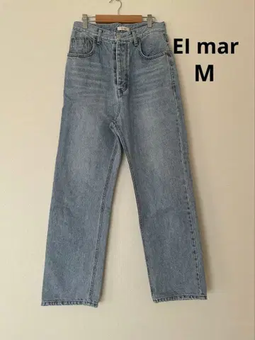 새상품급*엘르마르 캐널진 하이웨스트 스트레이트 데님 인디고 M
