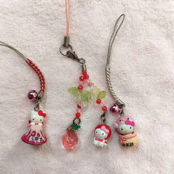 지역 한정 키티 끈 등 스트랩 3개 세트