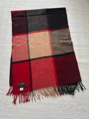 TWEEDMILL 울 체크 무늬 머플러