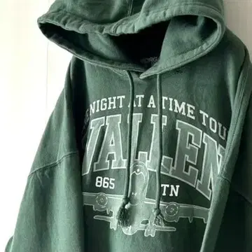 MORGAN WALLEN 비행기 후드티 XL 그린 녹색 구제 의류