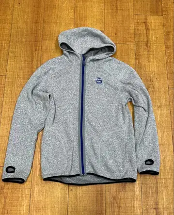 CHUMS 후드 부착 그레이 플리스 자켓